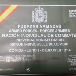 Comida Militar ESPAÑOLA A1 Ración de Combate Ejército Español
